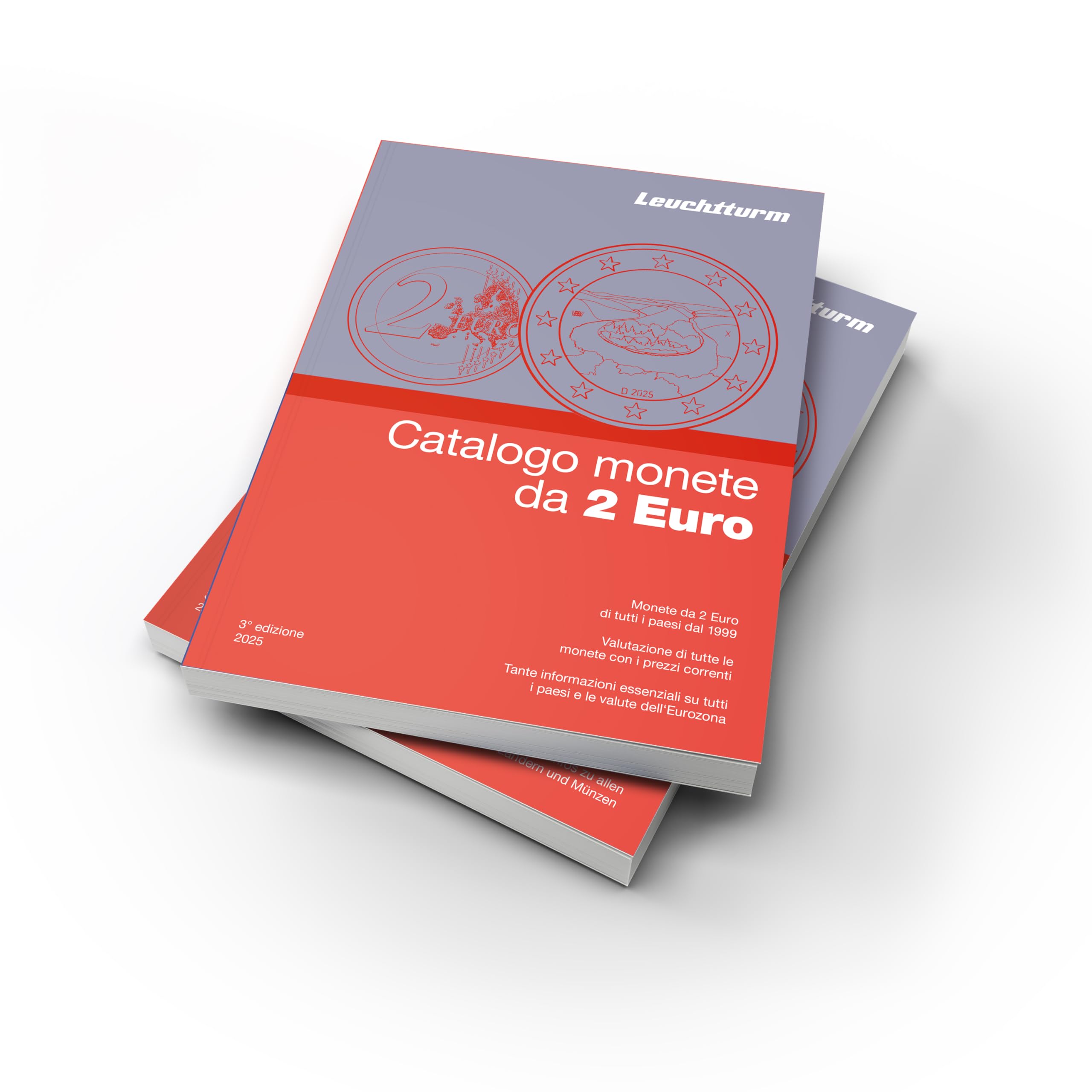 Leuchtturm 372912 Catálogo de 2 Euros 2025 con Ilustraciones e información sobre Todas Las Monedas de Dos Euros en circulación - Alemán Leuchtturm 372912 Catálogo de 2 Euros 2025 con Ilustraciones e información sobre Todas Las Monedas de Dos Euros en circulación - Alemán