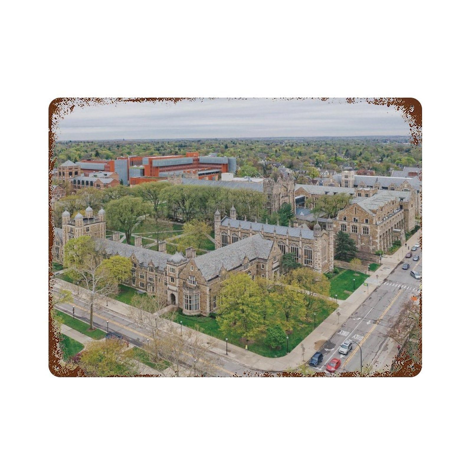 xiaoxiaoshen Real Photo Ann Arbor Decor Michigan Wall Decor Art Metal Tin Poster Modern Home Decor Art Home Bar Shop Decorations Vintage Sign 30x40cm
