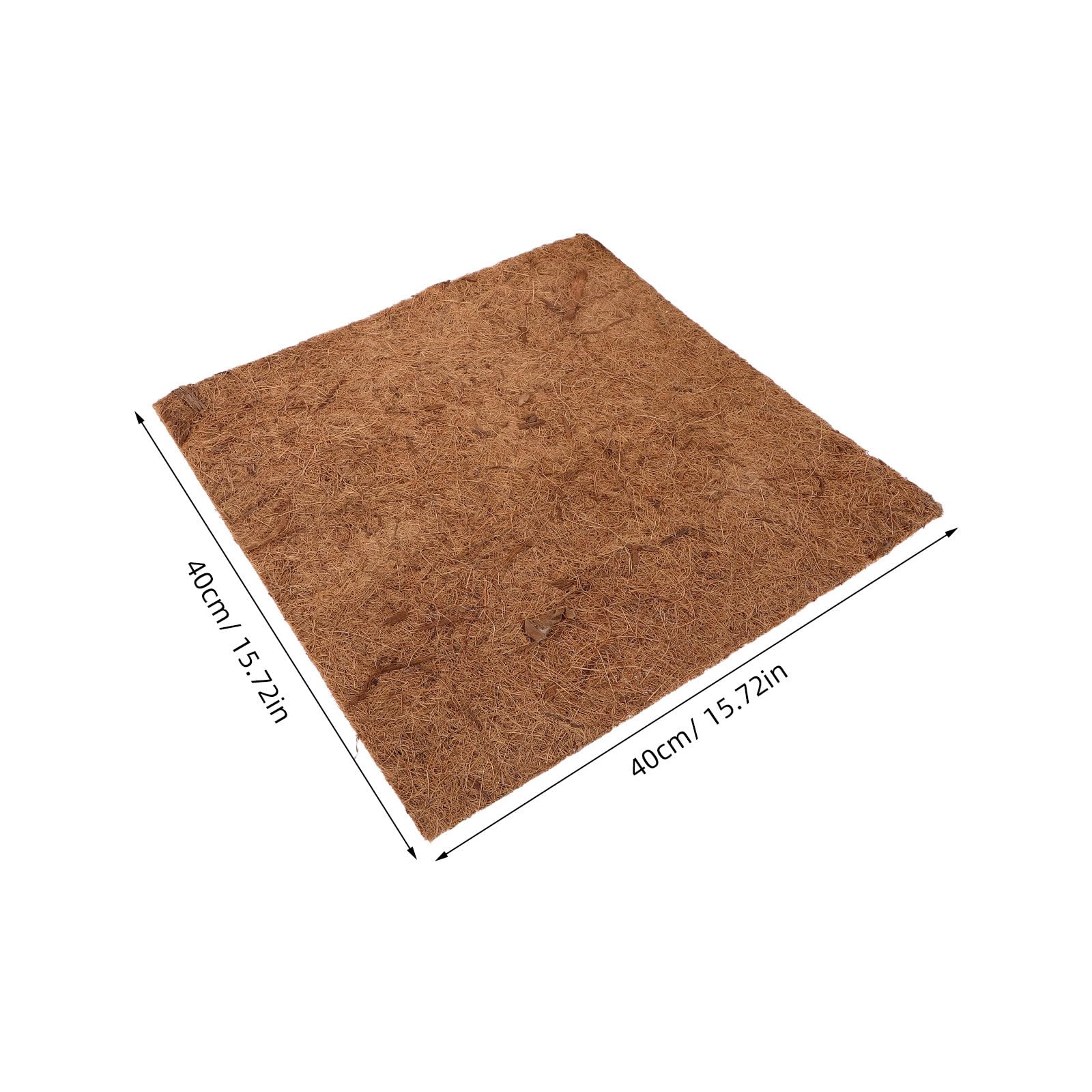 HANABASS Tappetino per Rettili in Fibra di Cocco Marrone, 4 Pezzi | Lucertola e Pollaio, Design Robusto e Multifunzione, Accessori per Rettili Domestici