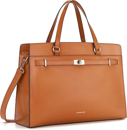 Miniatura 2 de Missnine Bolso tote de cuero para laptop y cartera pequeña para mujer