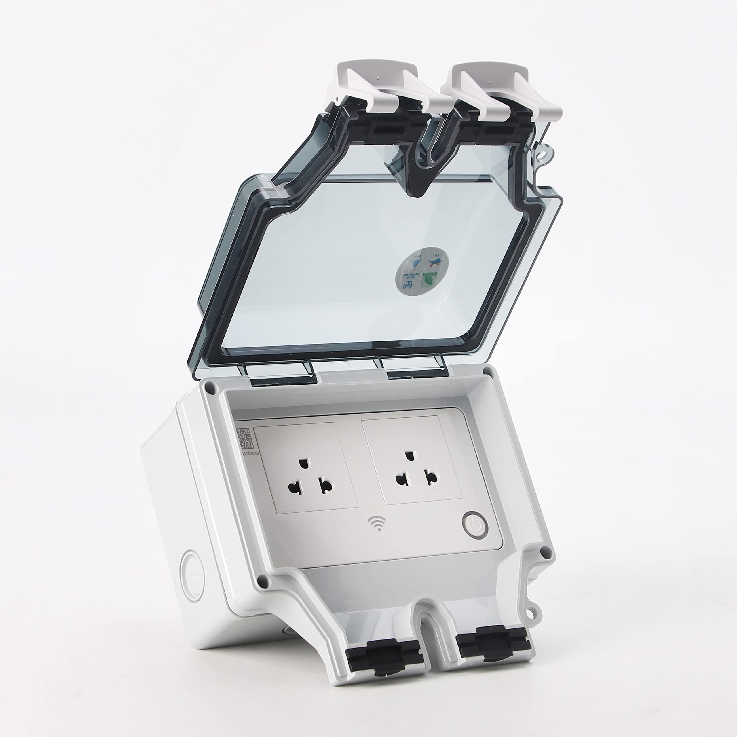 APP Control WiFi Smart Waterproof Socket 2-Gang IP66 3-Pole Multifunction Plug 16A Outdoor washroom Gardon Used