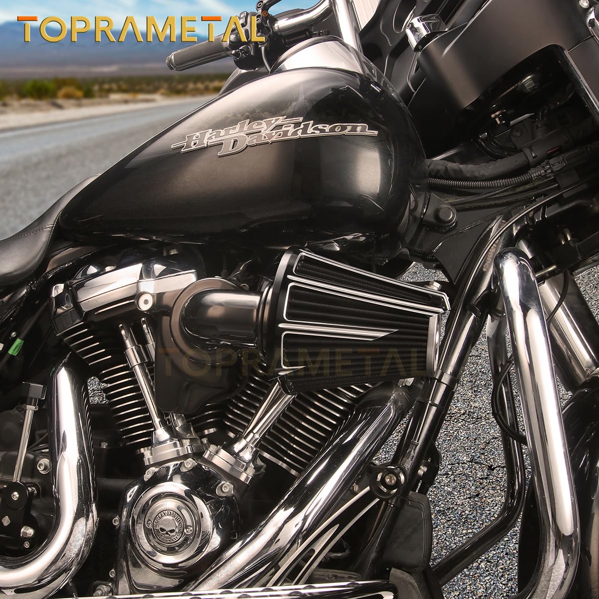 Amazon | ハーレーエアクリーナーフィルタースポーツスターストリート