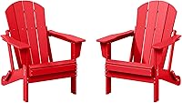 Vista 177 de WestinTrends Malibu - Juego de 2 sillas Adirondack plegables de polietileno para exteriores, color lima