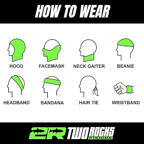 Miniatura 5 de Two Rocks Fishing Polainas de cuello para hombres y mujeres - Mascarilla facial UPF 50+ - Cubierta protectora para la cara y el cuello - Protección