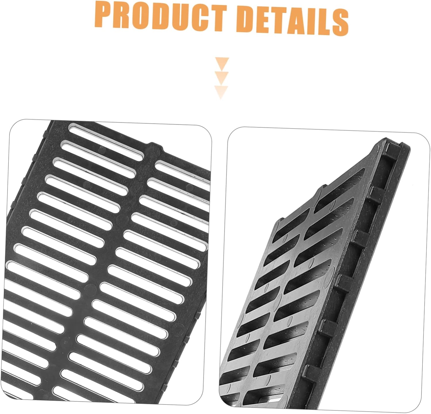DOITOOL Professional Plastic Trench Drain Grate Outdoor Sewer Cover Replaceable Trench Grate for Driveway and Garden Easy to Clean and Install
