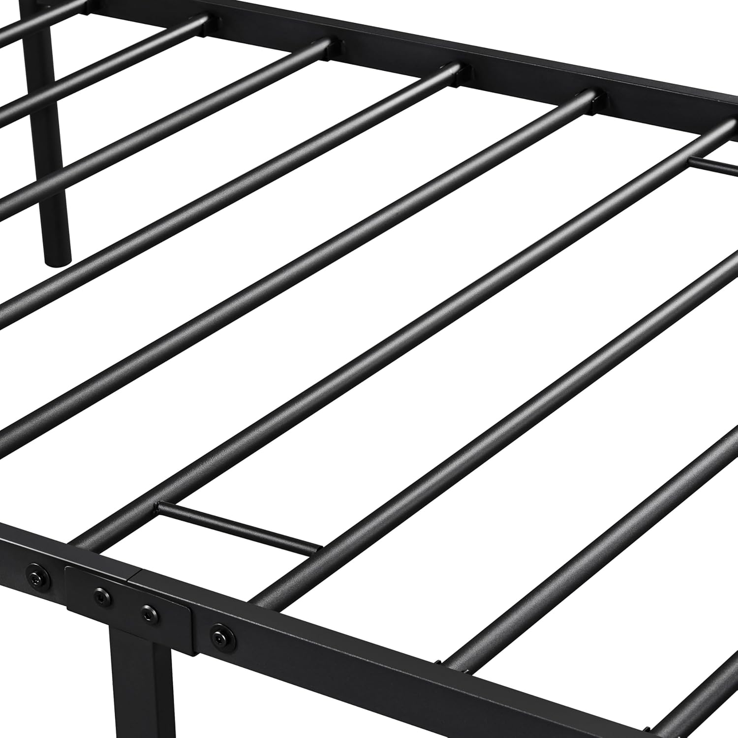 Yaheetech Twin XL Size Metal Platform Bed Frame with Simple Headboard and Footboard, Mattress Foundation for Under Bed Storage, Steel Slat Support, No Box Spring Needed, Easy Assembly, Black - Image 9