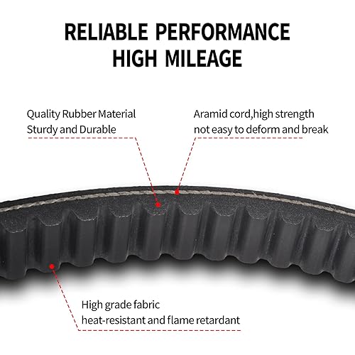 Miniatura 5 de 3 piezas correa de transmisión serie 30 Go Kart convertidor de torque de reemplazo compatible con Manco 5959 / Comet 203589