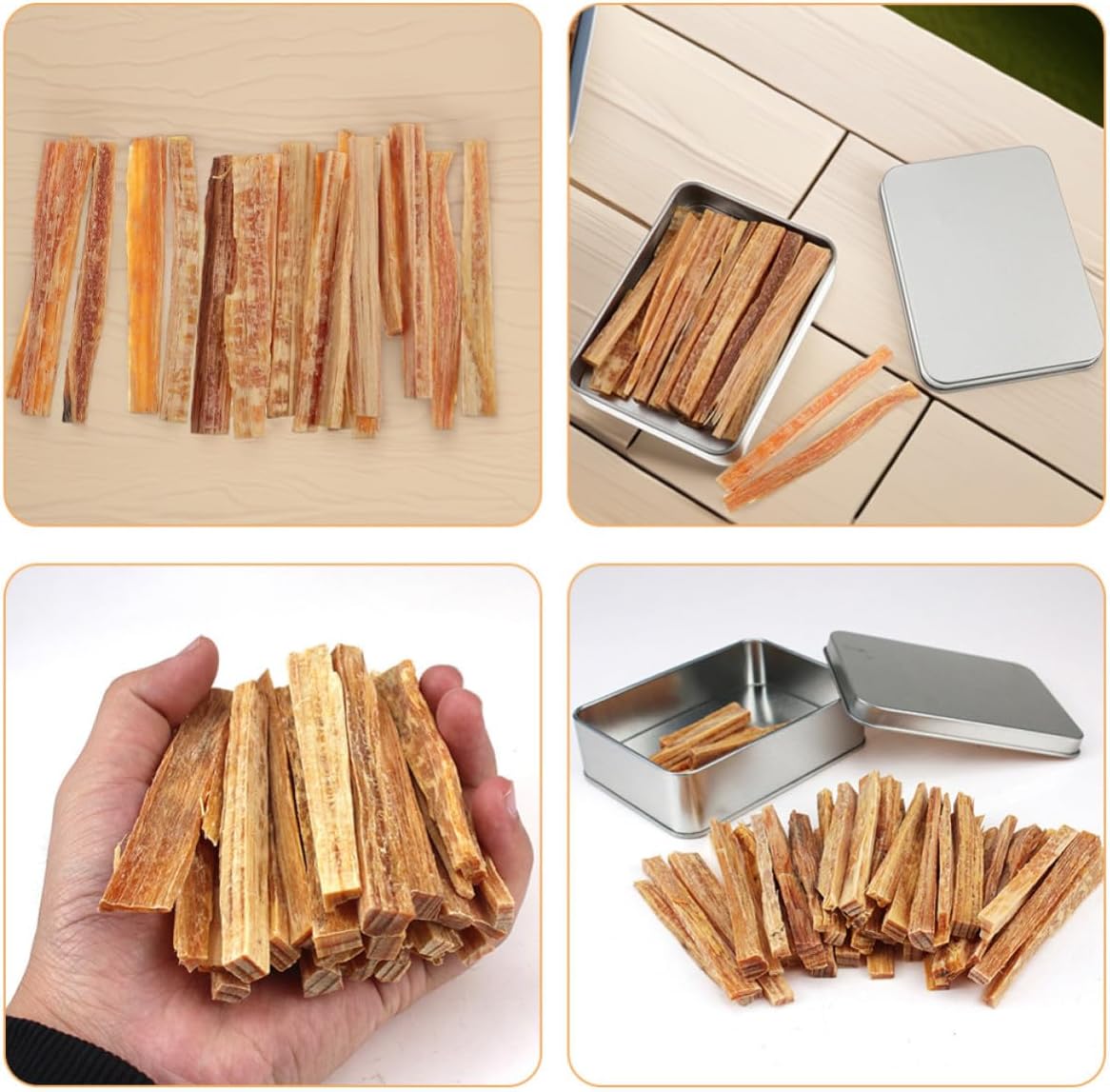 HOMSFOU 200pcs Lightweight Wooden Fire Starter Sticks Firestarting Tool for Campfire and Fireplace Safe and Reliable Accessory for Camping and Outdoor Use