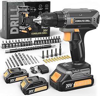 Value-Packed 20V MAX Cordless Drill Set with Dual Batteries and 56-Piece Accessory Kit