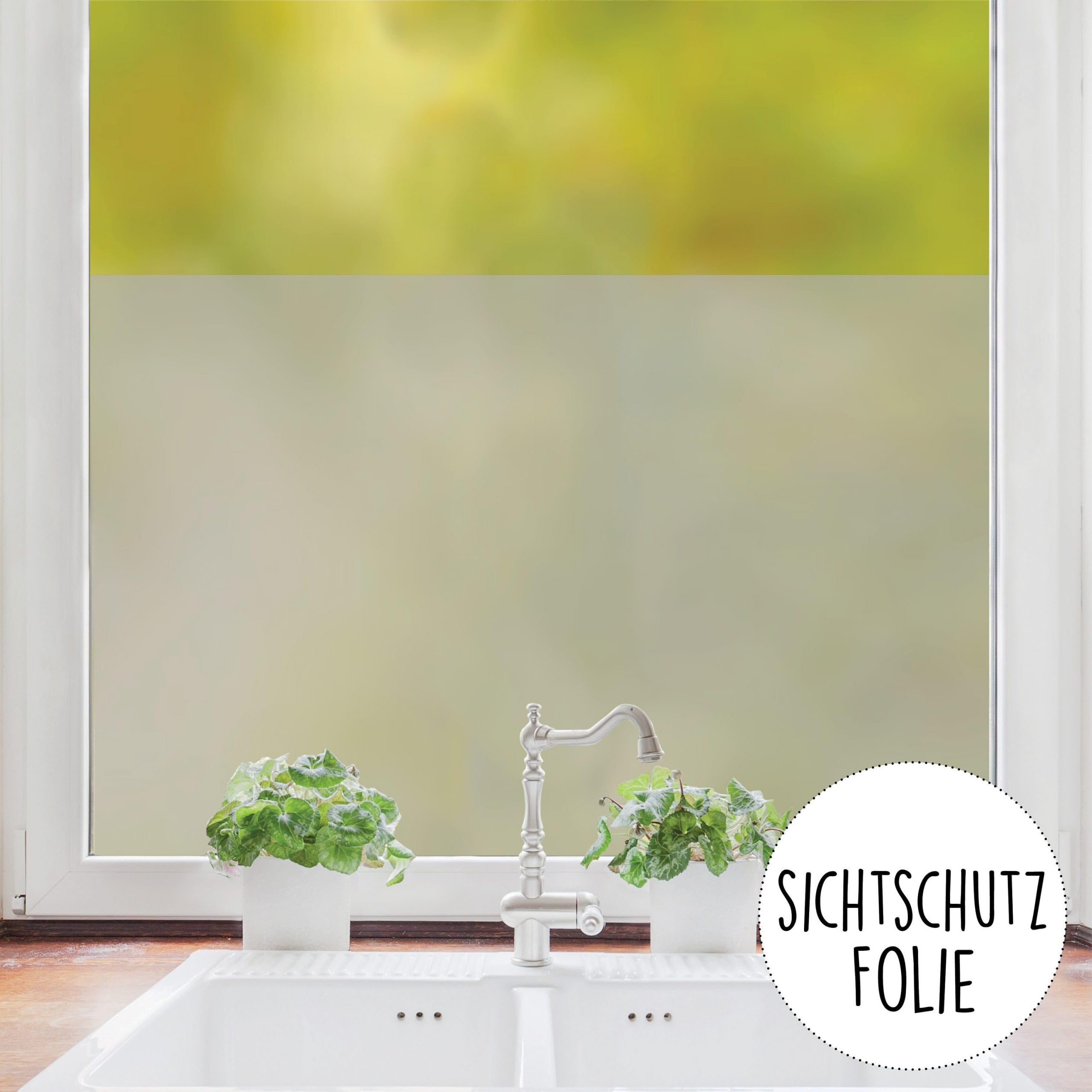Wandtattoo-Loft Sichtschutzfolie Fensterfolie innen Milchglasfolie Sichtschutz Wiederverwendbar Lichtdurchlässig, 55 cm, 150 cm