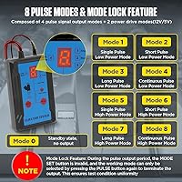 Vista 4 de Kit de Herramientas Probador Limpiador de Inyectores de Combustible 8 Modos de Pulso Probador de Inyectores Prueba 2 Inyectores de Combustible