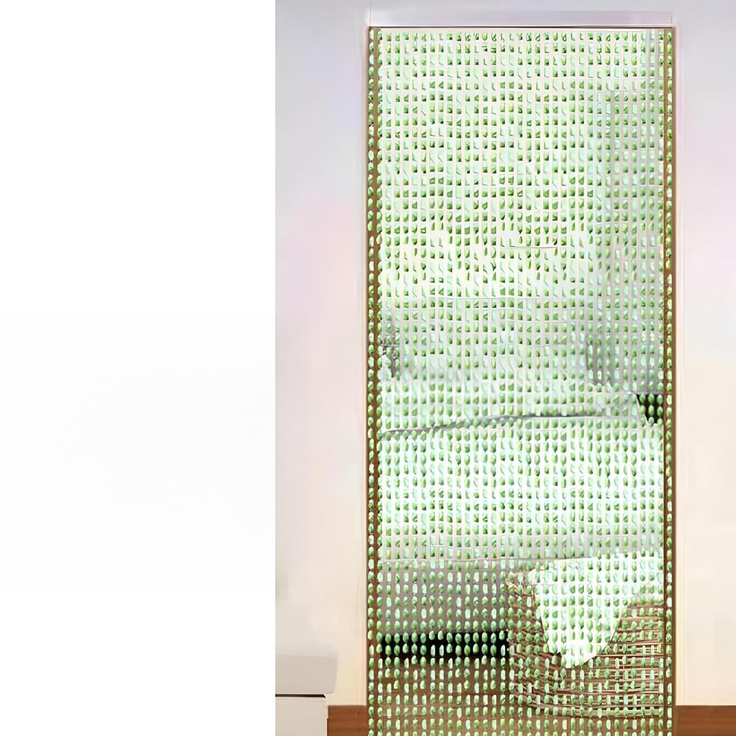 Rideau de perles de cristal - Séparateur de pièce décoratif et suspension de porte, protection contre les insectes pour les espaces intérieurs