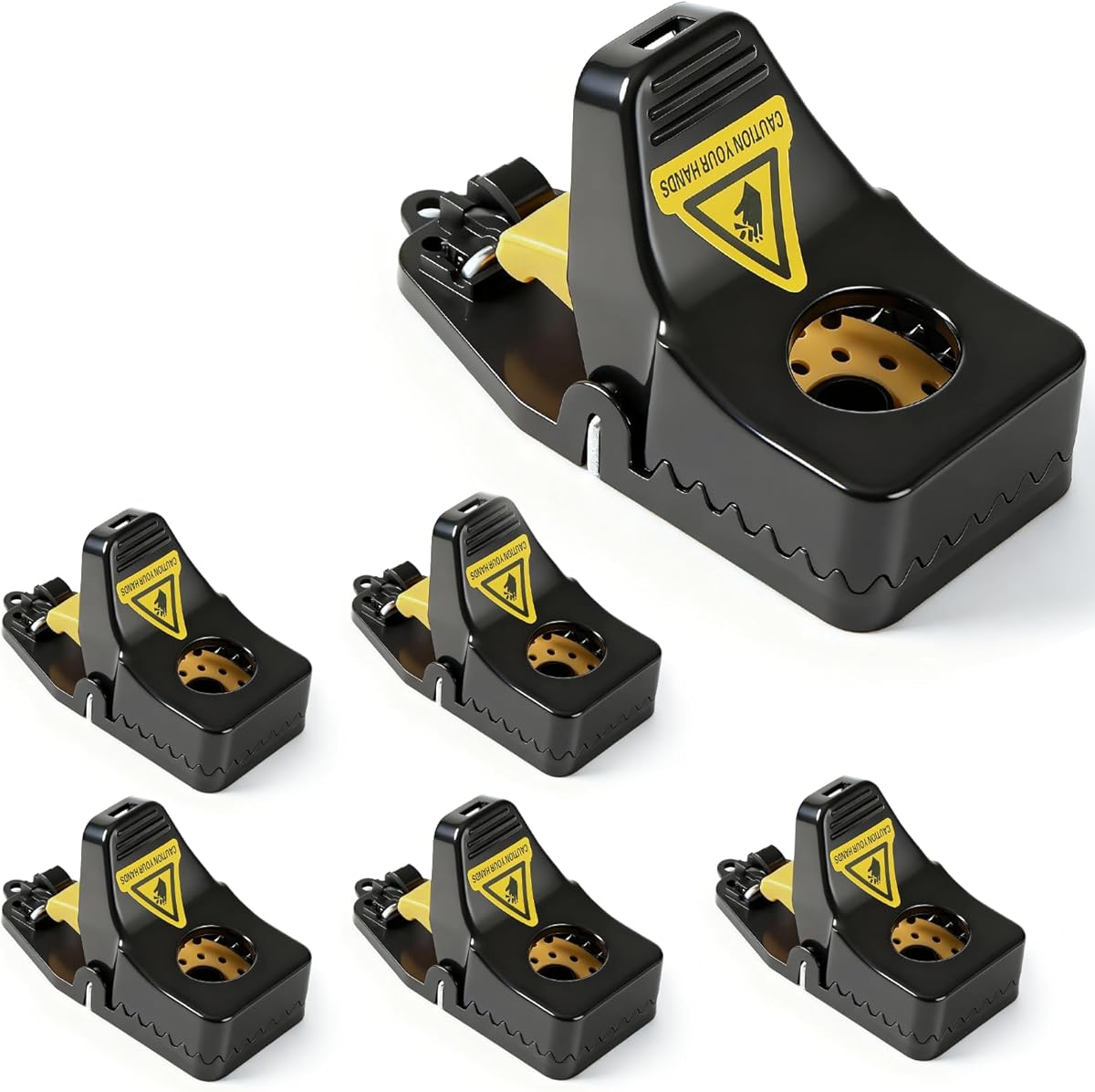 6 Pack Mouse Traps, Small Mouse Trap Indoor for Home, Mice Traps Snap High Sensitive, Easy & Quick-Set Mousetrap, Reusable Rat Trap, Sanitary Pet Safe Rodent Catcher for Outdoor/Garage/Kitchen/Garden