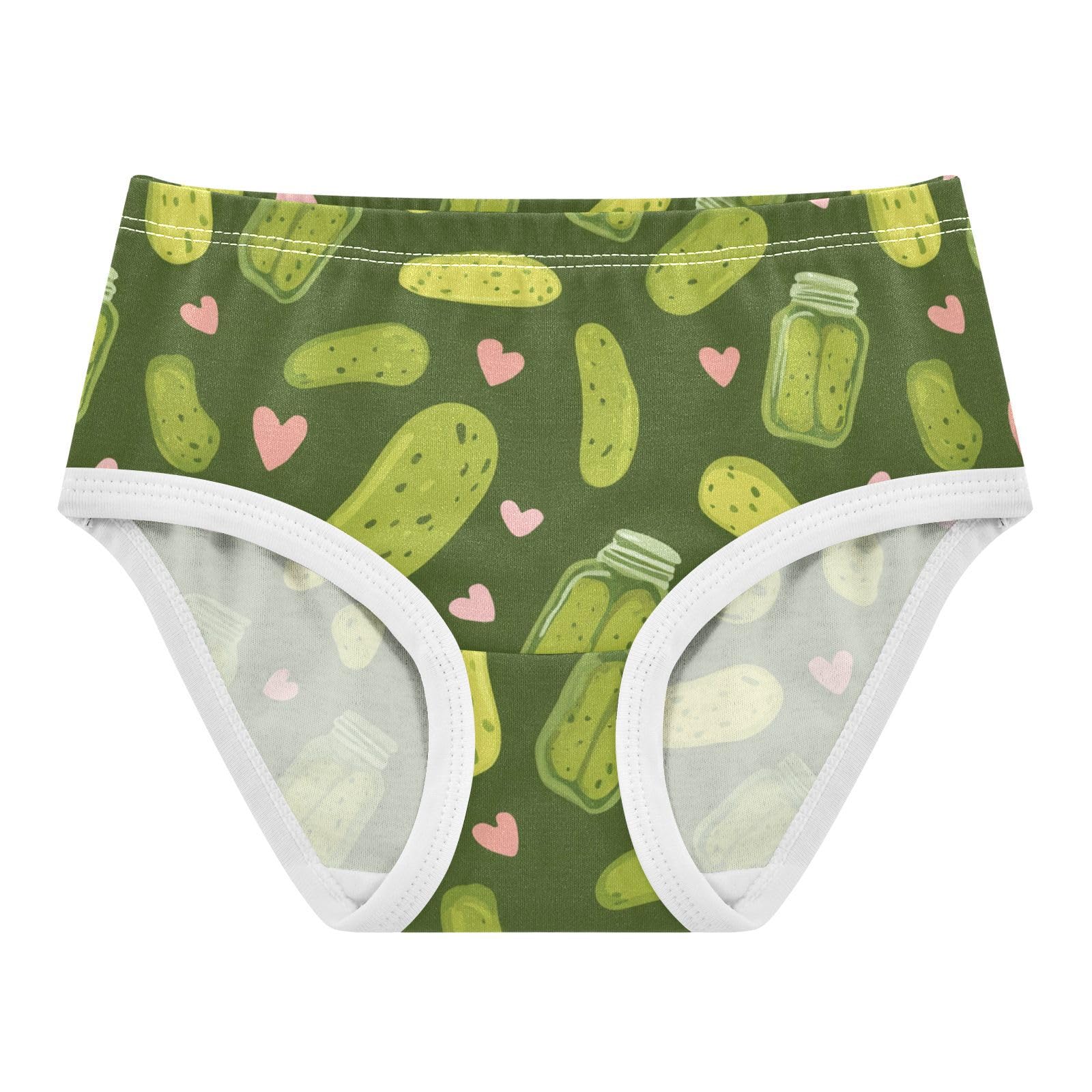 Wusikd Pickles Hearts Cute Pink Girls Underwear Cotton Girls Briefs Soft Toddler Underwear 2T