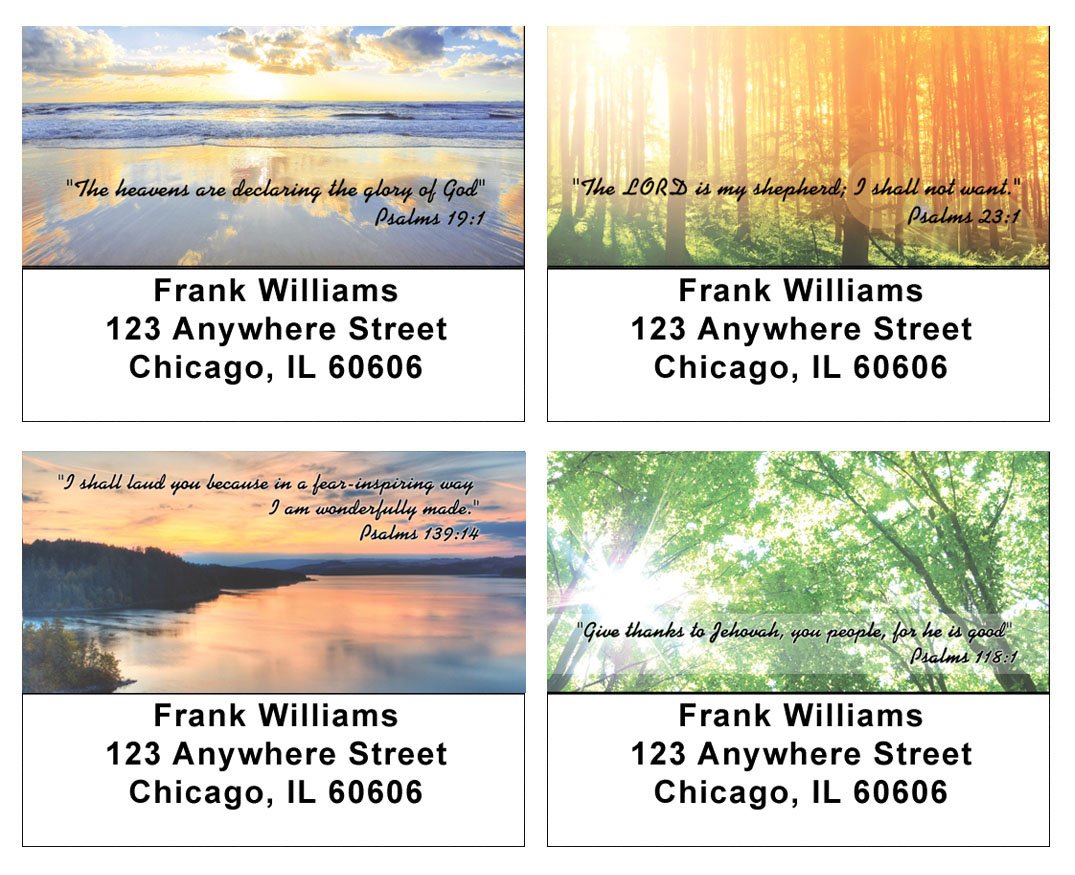 Inspirational Psalms Address Labels