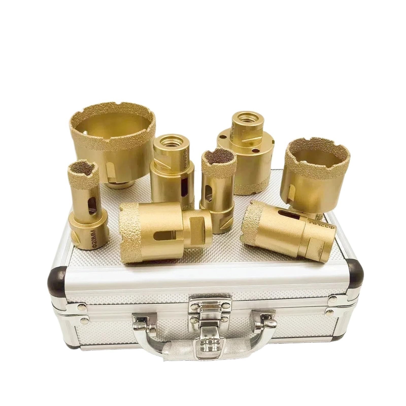 Set Di 8/9 Punte For Trapano Con Filettatura M14, Diamantate, Brasate A Secco Sotto Vuoto, For Foratura Di Piastrelle In Porcellana, Granito, Marmo(9Pcs No Box)