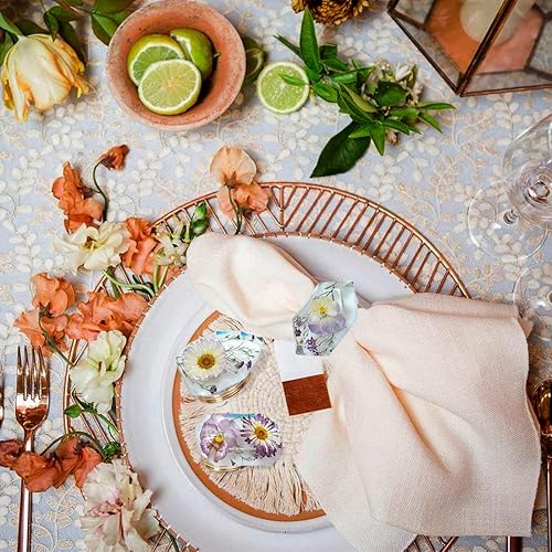 Miniatura 5 de Voyyphixa 6 servilleteros dorados para fijar a moldes geométricos esféricos de resina de metal, accesorios para moldes de resina epoxi de cristales