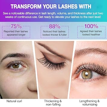 Lash Serum for Eyelash Growth Serum, EyelashSerum to Grow Lashes, Lash Enhancing, Thicker, Fuller, Longer, Naturally Beautiful, for Sensitive Eyes, Non Irritating