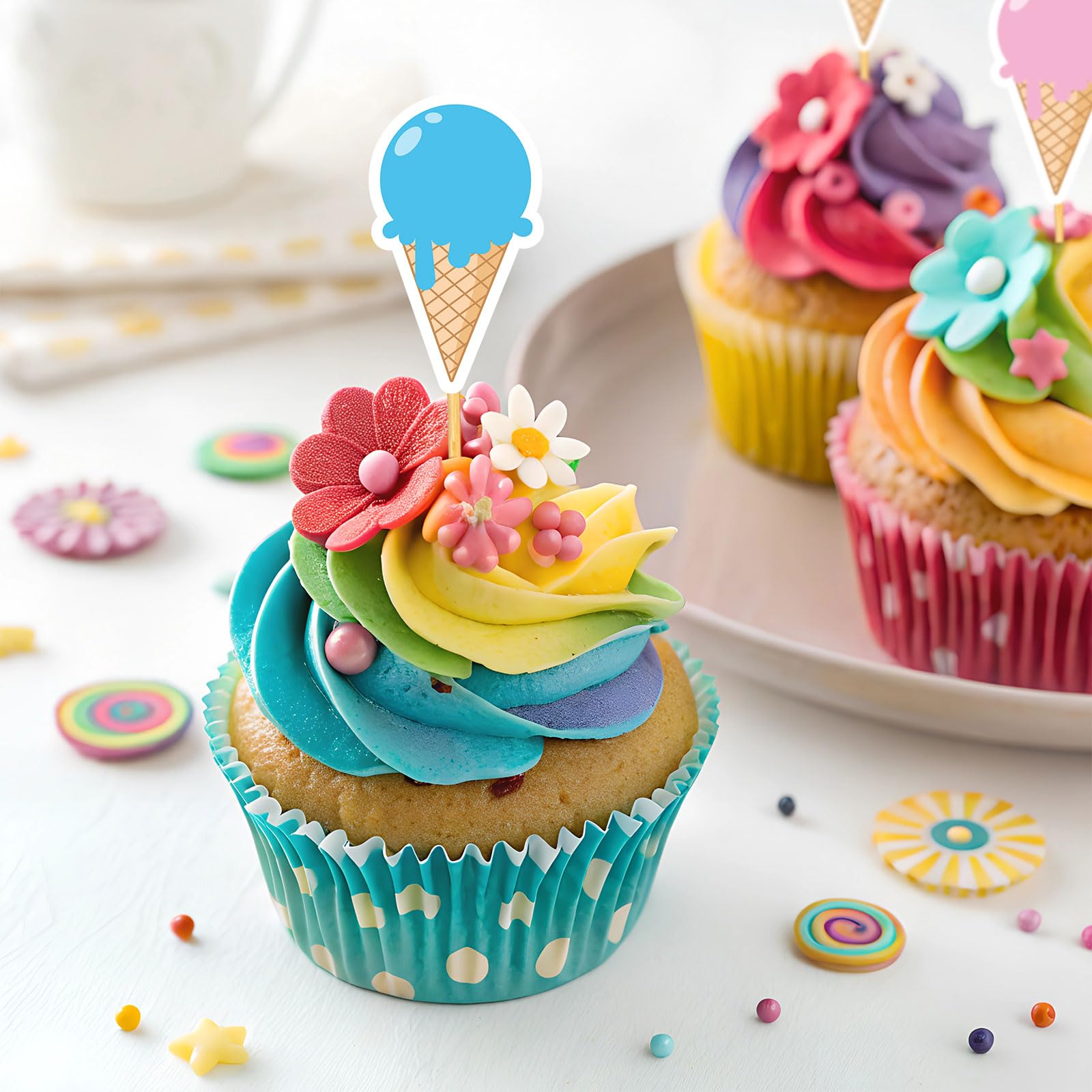Amazon.com: FYSUIMU 1000Pcs Summer Ice Cream Stickers Roll