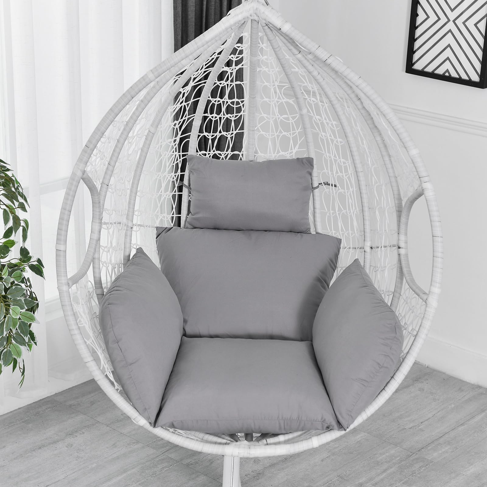 Cuscino di ricambio per sedia a uovo in rattan marrone, resistente alle intemperie, per dondolo da giardino e sedia a dondolo, comodo ed elegante, accessorio per sedute