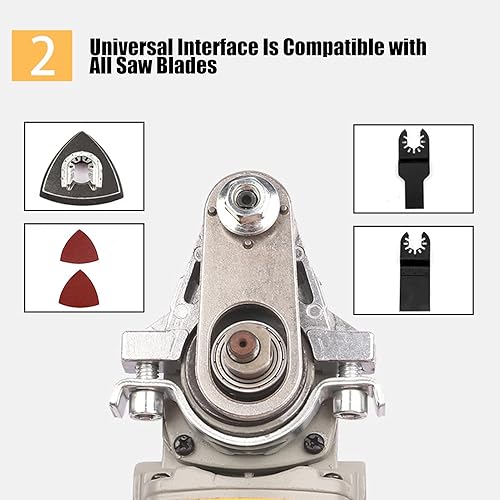 Miniatura 3 de Juego de convertidor de adaptador de amoladora angular para corte, pulido y rectificado oscilante, kit de accesorios