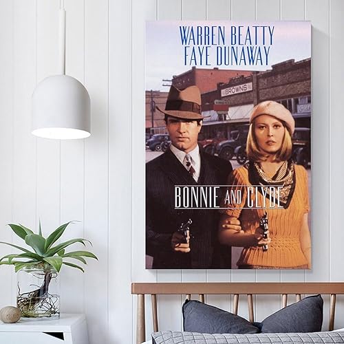 Miniatura 5 de Bonnie And Clyde Movie Warren Beatty Faye Decor Wall (11) Lienzo Pintura Póster de arte de pared para dormitorio, sala de estar, 16 x 24 pulgadas