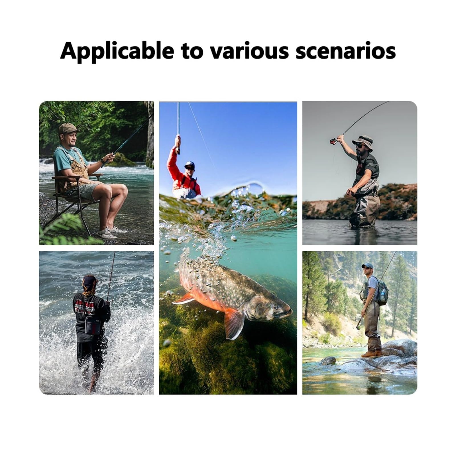 Detector de Peces, Buscador de Peces para teléfono Inteligente con Bluetooth, Sonar, Pesca Visual(Rot)