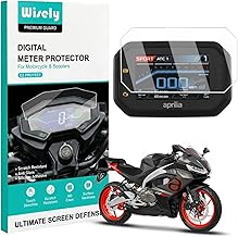Wisely Premium Screen Guard for APRILIA RS457 Bike - 5 INCH TFT Display Digital Meter Protector - HD Clear, Full Cover - Easy Installation Kit - RS 457 Instrument Cluster Accessories