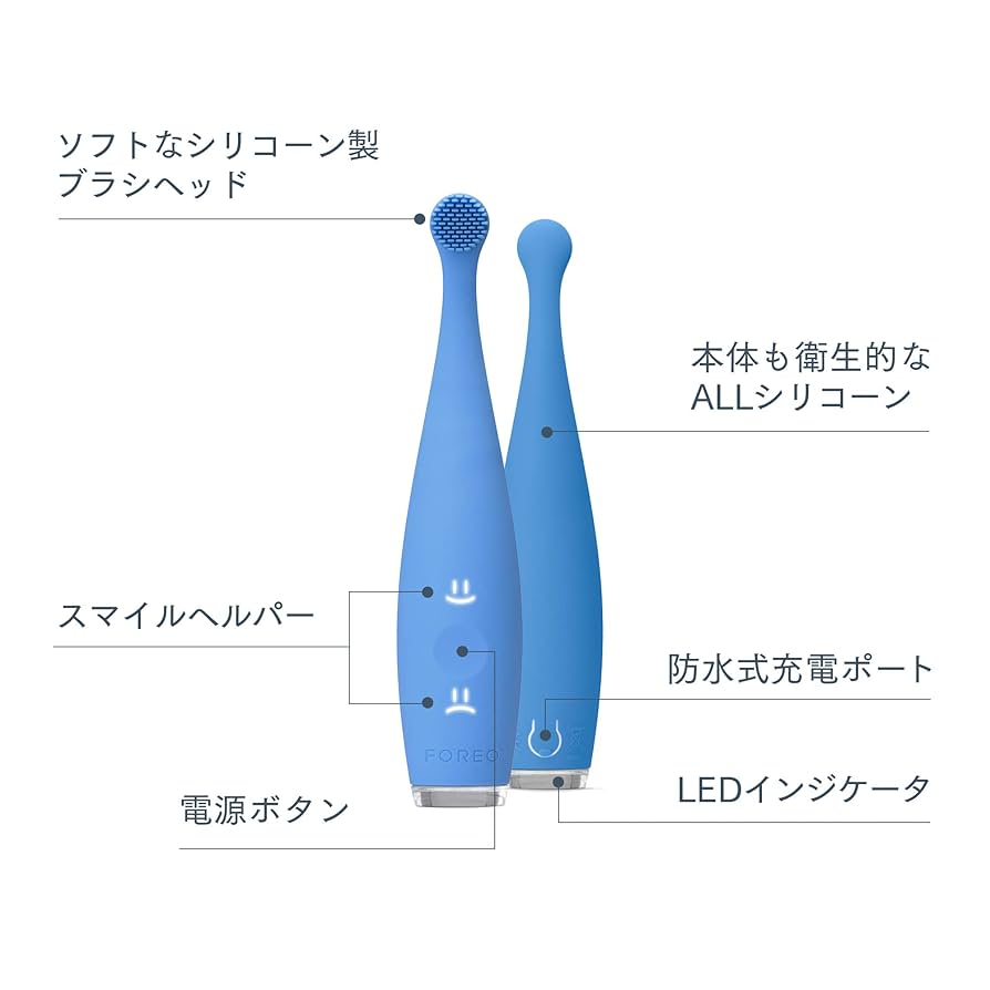 Amazon.co.jp: FOREO ISSA mikro バブルブルー 子供用電動