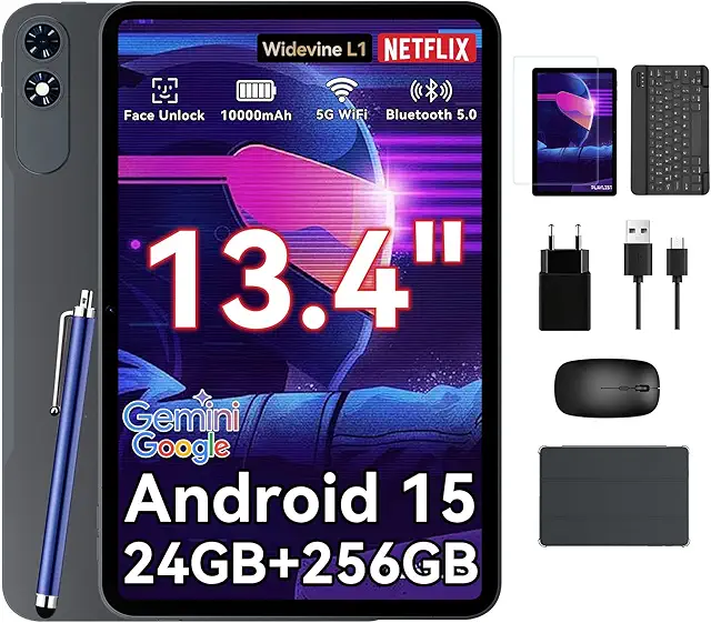 TABWEE T60 Pro Yoga Tablet 13,4 Pollici Android 15 con Tastiera