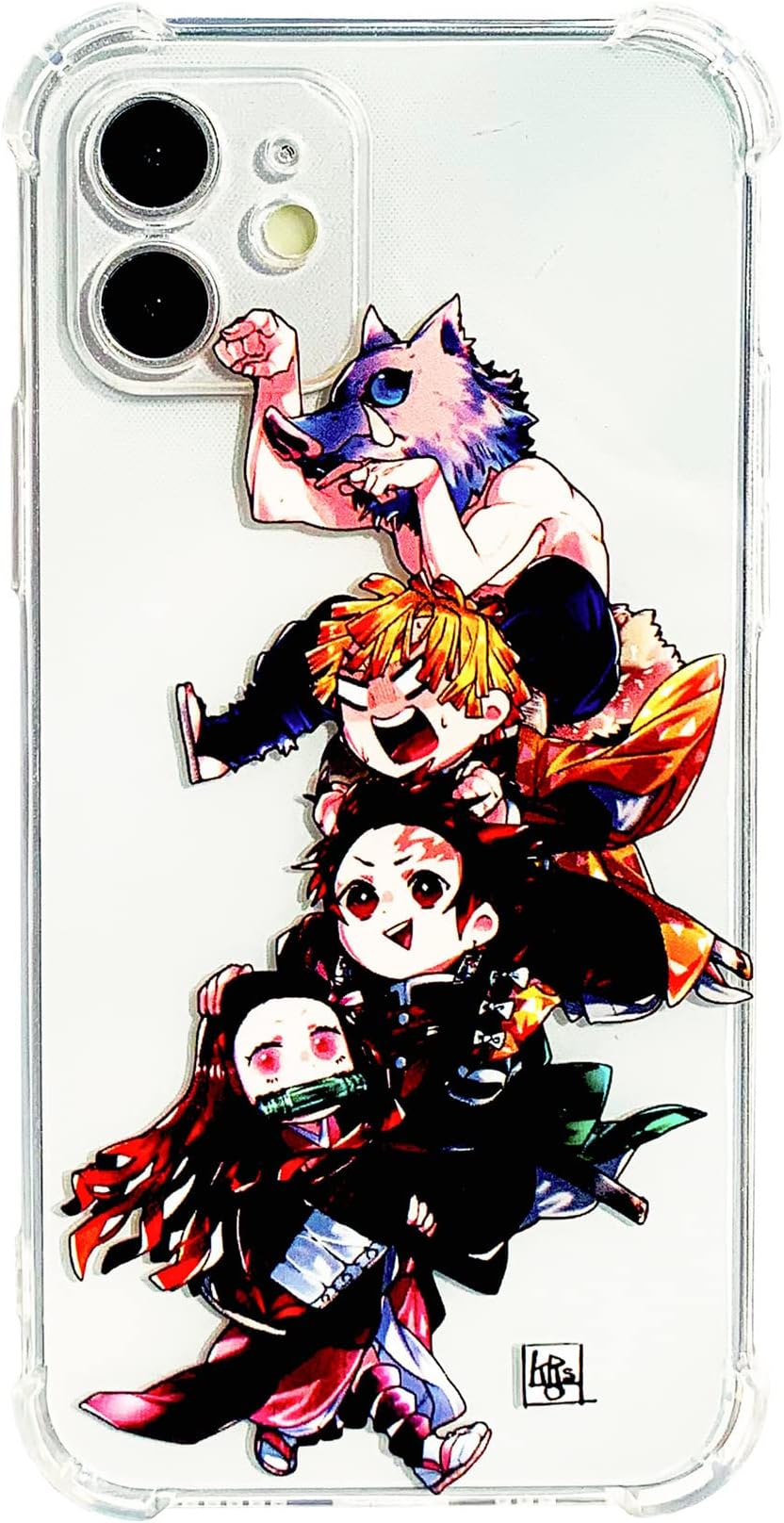 Clear Cute Anime Design Soft Shockproof Protective Slim Cases for Boys Girls Teens Men and Women,Compatible with iPhone 12 Case(4P)