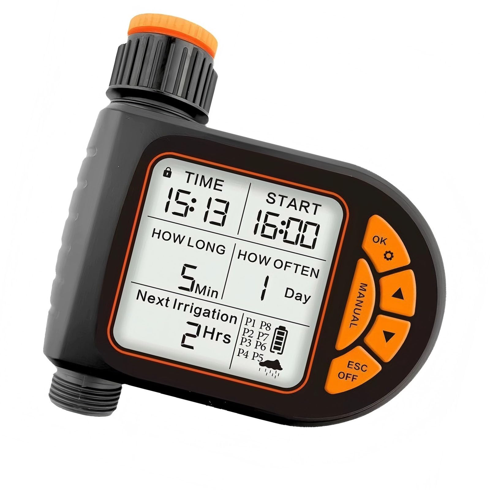 Advanced Irrigation Timer with Auto Shutoff and Rain Notification Suitable for Garden Greenhouse and Pool Drip Irrigation Timer