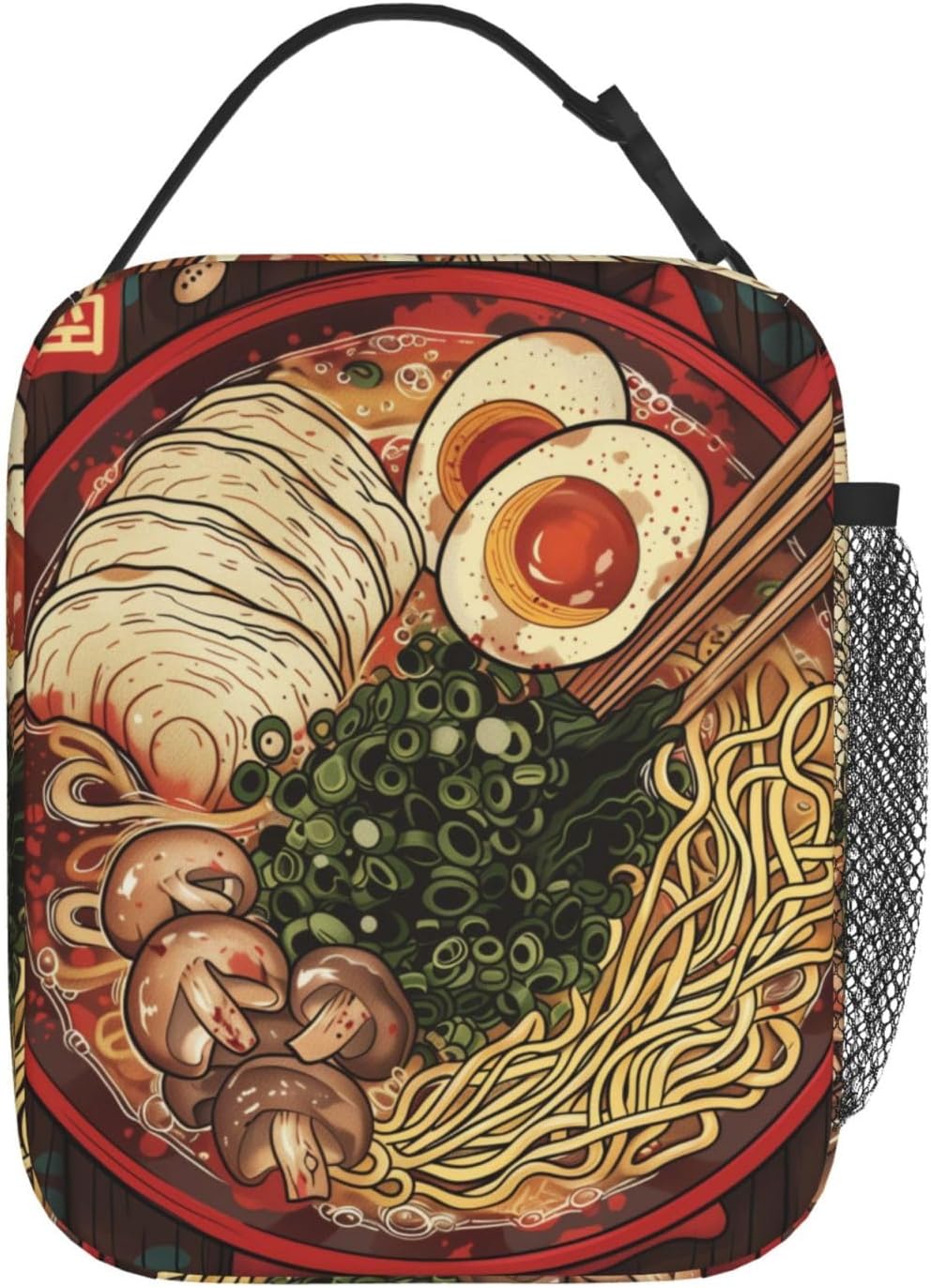 Ramen Insulated Lunch Box for Women Men Ramen Lunch Bag for Work,Picnic,Travel,Hiking,Beach Polyester - Image 3