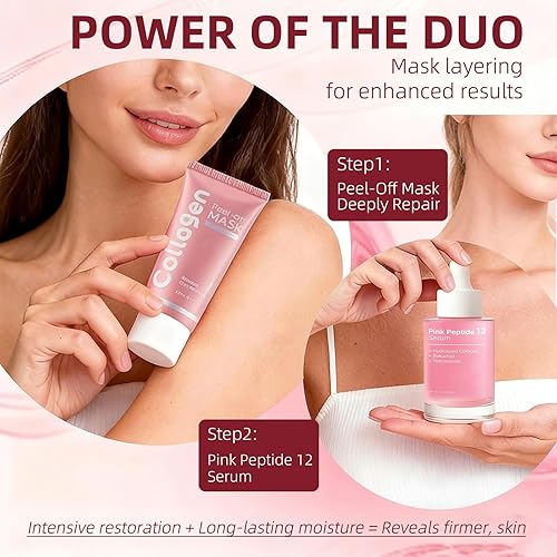 Miniatura 6 de Máscara de colágeno hidrolizada y niacinamida para la noche, piel radiante y revitalizada, cuidado de la piel coreano para hidratación y