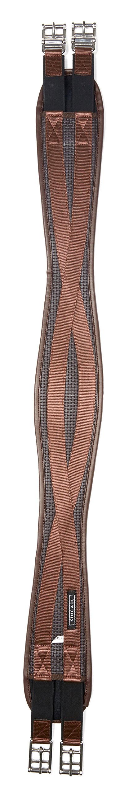 Kincade Anti-Chafe Shaped Elastic Girth, Brown, Size 48