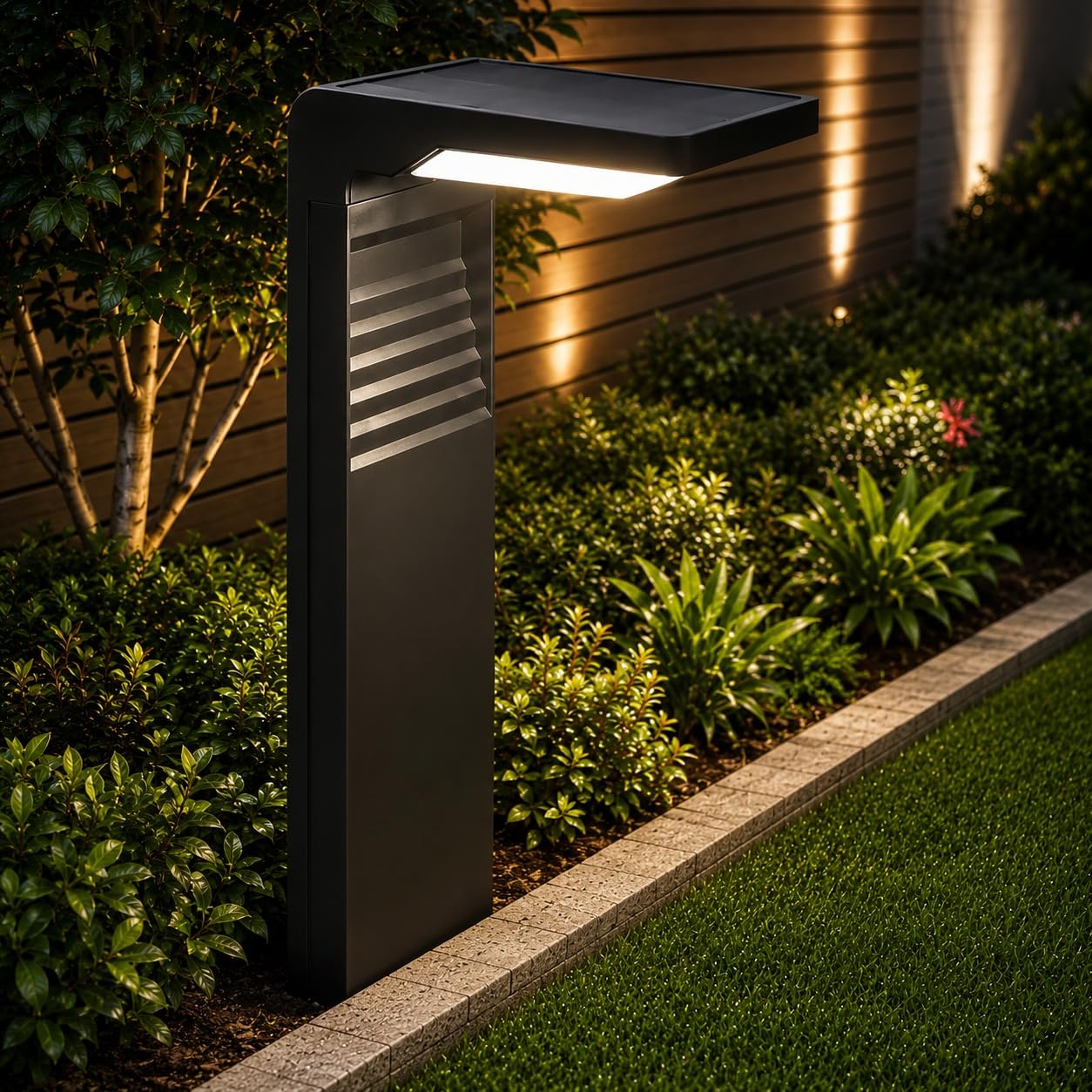 Hukimoyo Solar Light Outdoor Home Garden Waterproof Solar Led Street Pathway Lights,Post Light with Pole 8 Hrs Automatic Sunlight Landscape for Terrace Balcony Driveway Park (Z Frame) (7 Frame, 1 pc)-picture-26