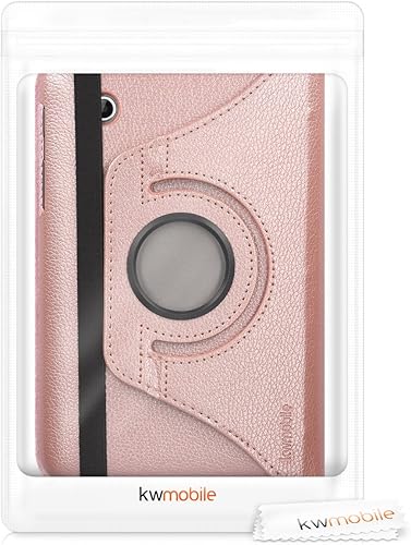 Miniatura 7 de kwmobile Funda giratoria compatible con Samsung Galaxy Tab 2 7.0 P3110  P3100 - Funda de piel sintética para tableta con soporte, color oro rosa