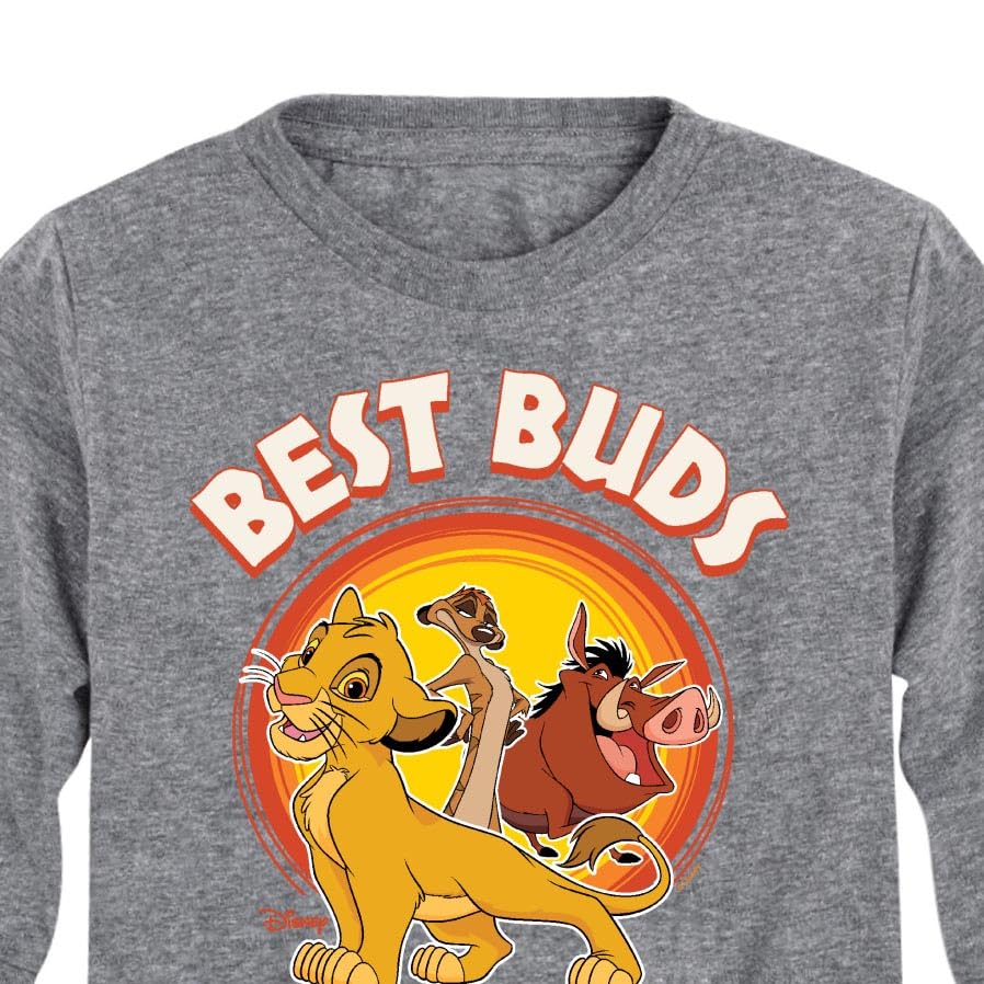 Disney The Lion King - Simba, Pumbaa, & Timon Best Buds - Toddler & Youth Long Sleeve Graphic T-Shirt3