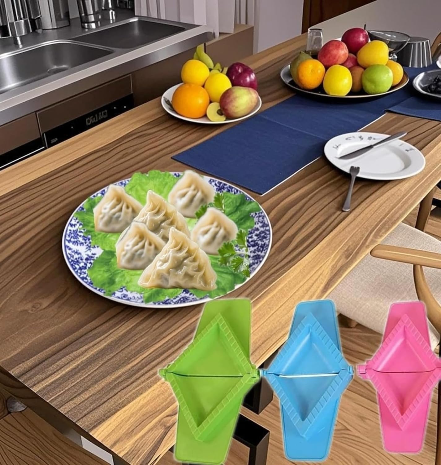 Dumpling Maker Empanada Maker Press - Jannity Triangle Dumpling Ravioli Maker Set Press Pierogi Mold Essential Kitchen Tools for Empanada Dumpling Ravioli Pierogi Hand Pie