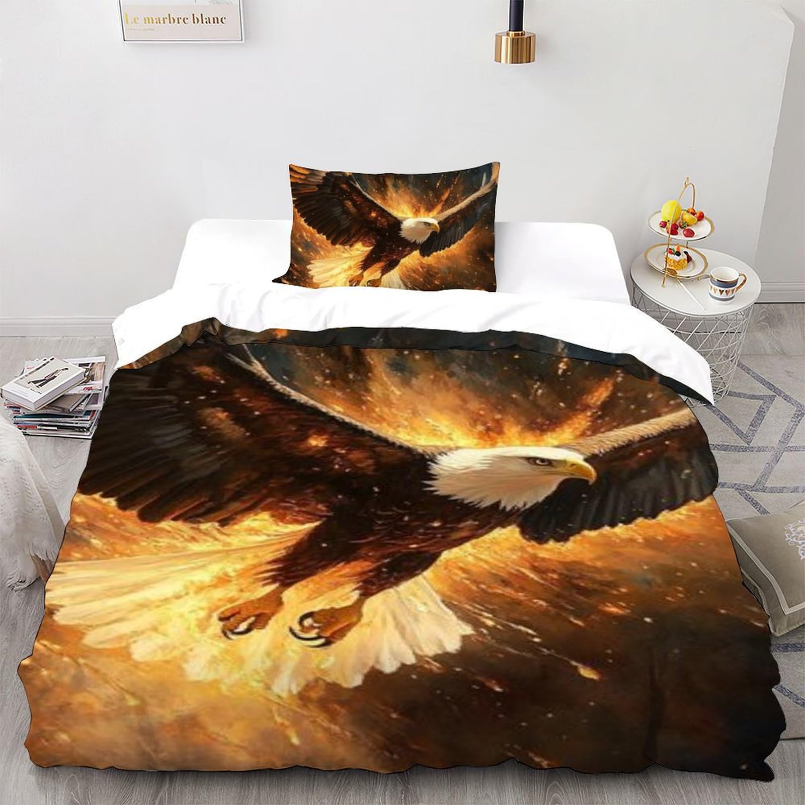 Housse de couette single animaux 135x200 microfibre zippée lit enfant garçon