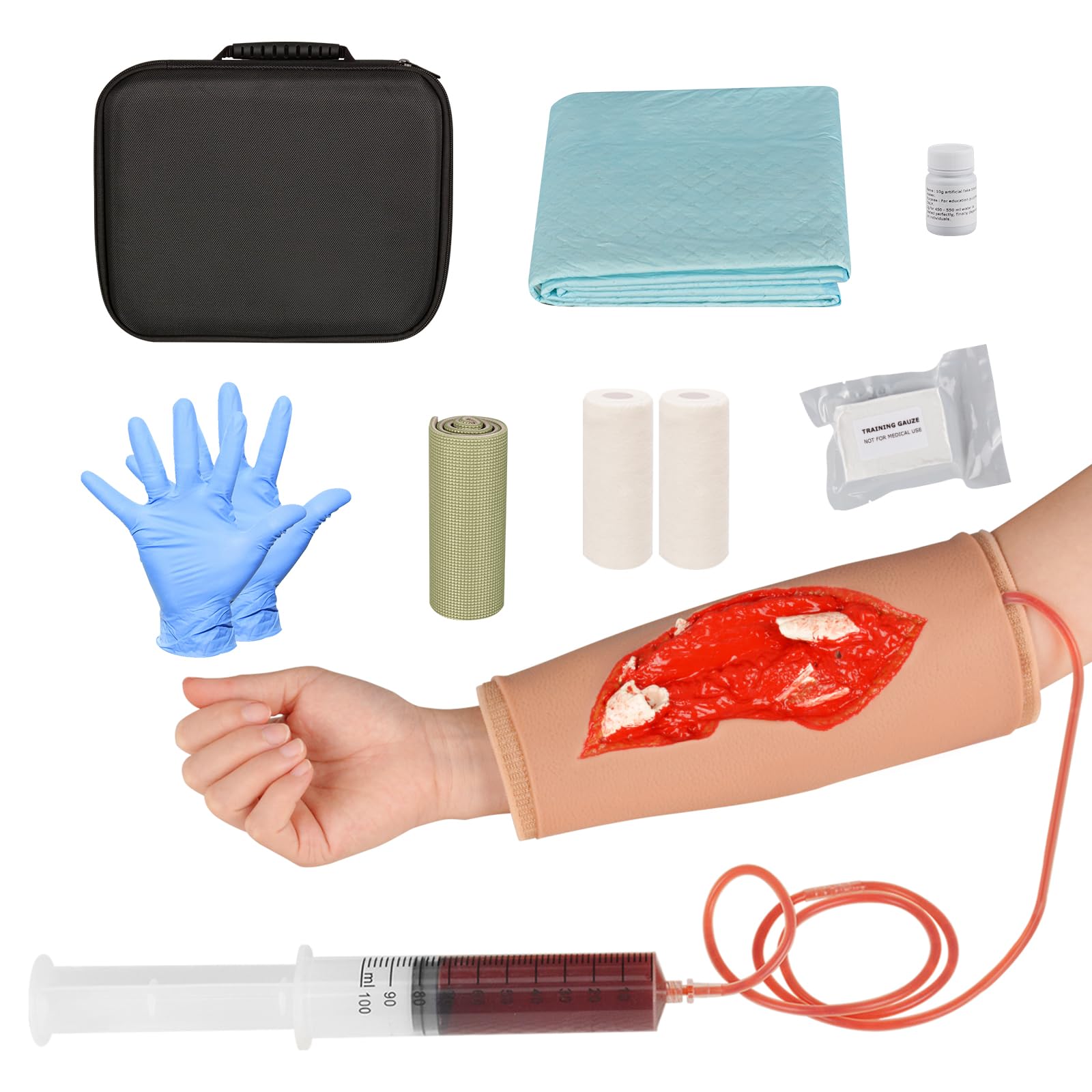 Modèle d'éducation médicale pour fracture ouverte et pansement d'urgence