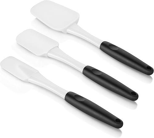 Miniatura 3 de Artaste 43082 Juego de espátulas de silicona antiadherentes con mango de goma, 3 piezas