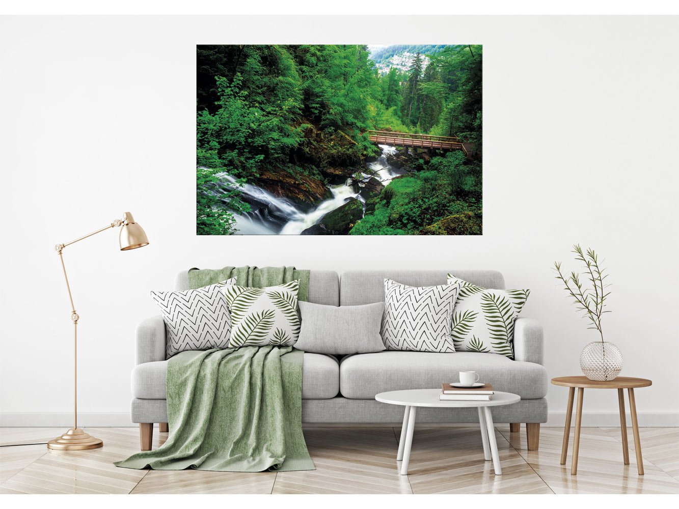 Tableau Carton plume et Pegasus Pont en bois Rio eaux Braves | tableau pour mur | carton plume mural décoratif | | Kappa | plusieurs tailles | Décoration comedores, sallon, chambre. 80x39cm