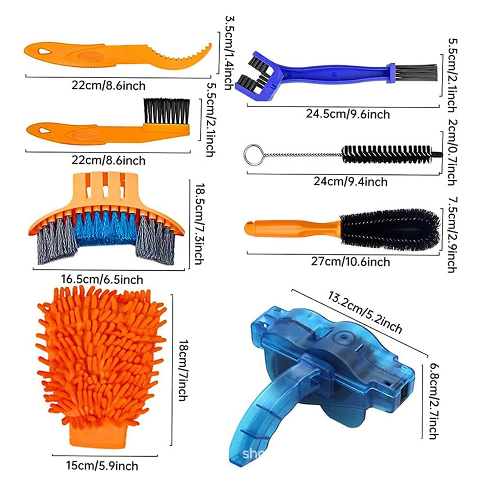 Profesjonalny zestaw do czyszczenia rowerów MTB, Heavy Duty Chain Brush & Complete Wash Tool für Mountain Bike, Durable Outdoor Cycling Care Accessories, Easy to use