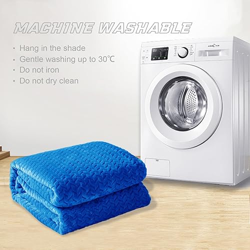 Miniatura 9 de Exclusivo Mezcla Manta de forro polar de franela tamaño Queen, 90 x 90 pulgadas, suave tejido jacquard con patrón de hojas, manta de felpa de