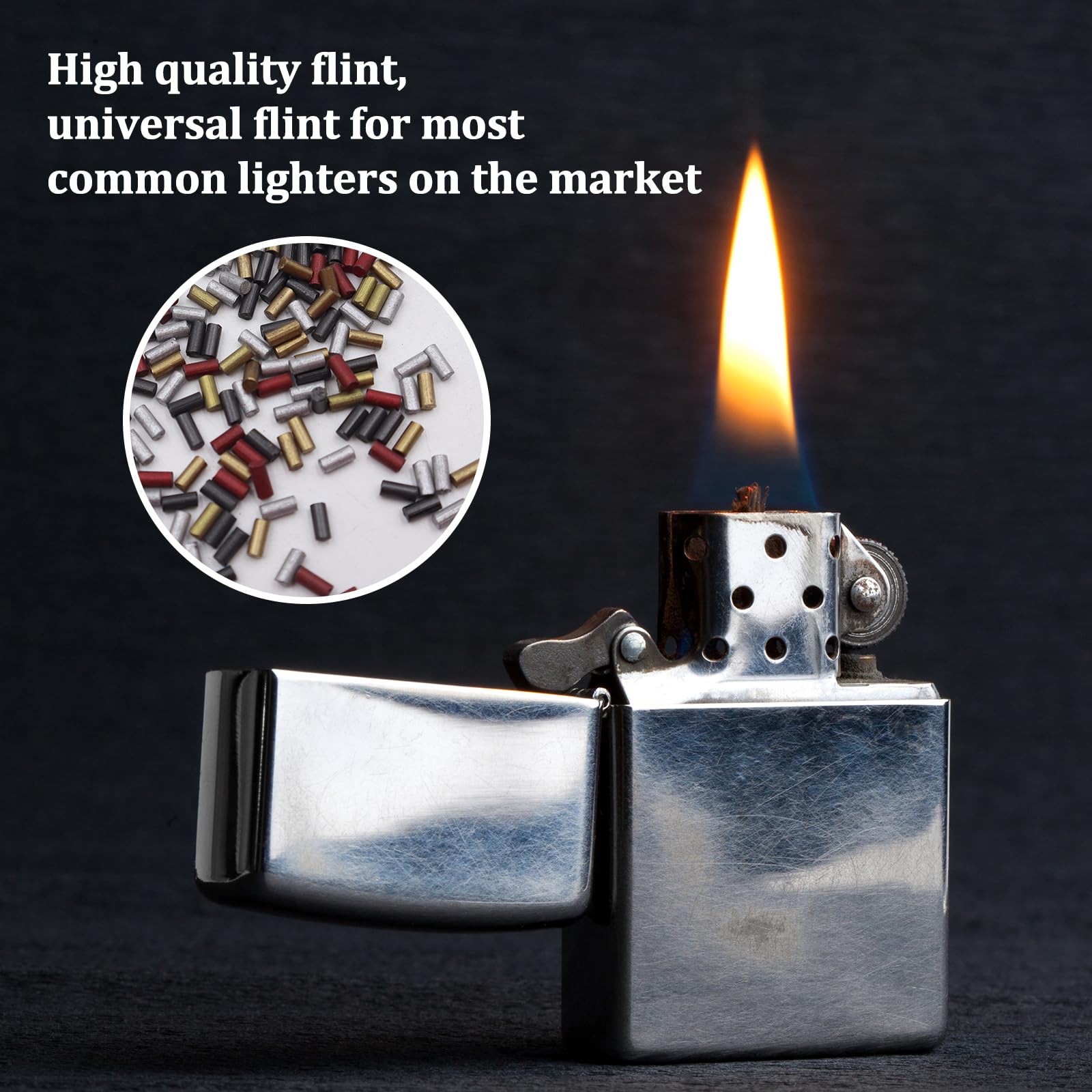 400 Stück Feuerzeug-Feuersteine – Universal-Ersatz Für Benzin- Und Gasfeuerzeuge, 2x5 Mm