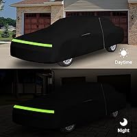 Vista 6 de Funda impermeable de repuesto para automóvil Lincoln Town Car 1998-2011, 210T con forro de algodón, fundas para automóvil con puerta con cremallera