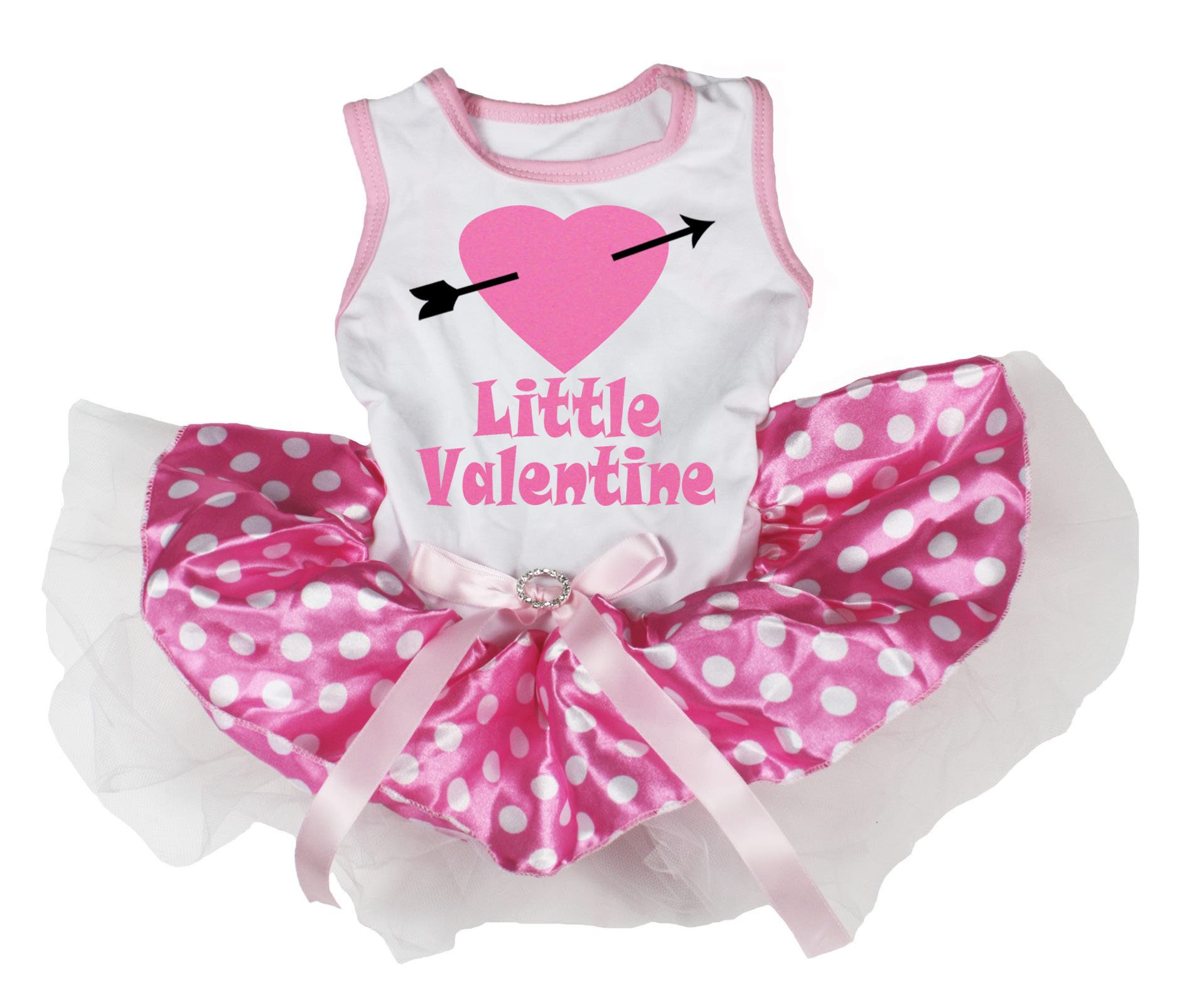 Chemise pour chien style tutu blanc et rose pour déclarer votre amour