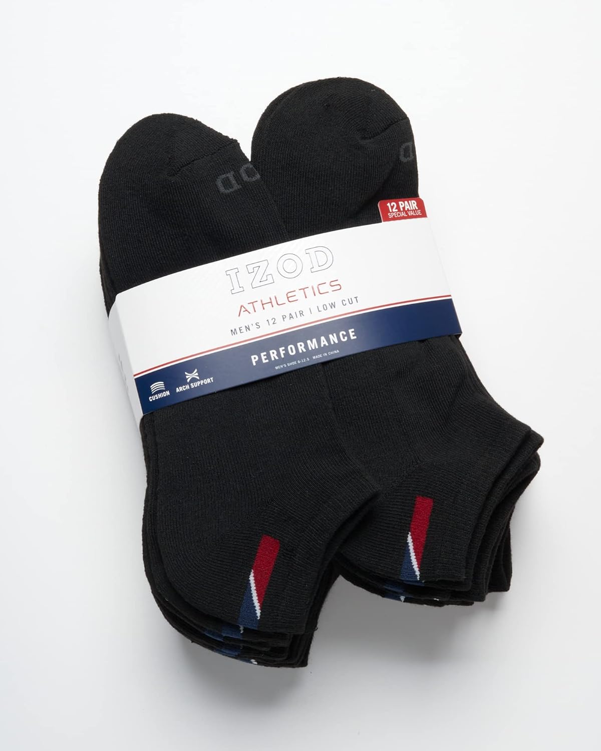 IZOD mens 10pk Athletic Lowcut Socks