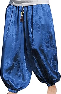 Pantalones harén largos para hombre, sueltos, monocolor, harén, modernos, hip hop, jogger, pantalones informales, holgados, pantalones de yoga, pantalones de lino, pantalones de playa, pantalones
